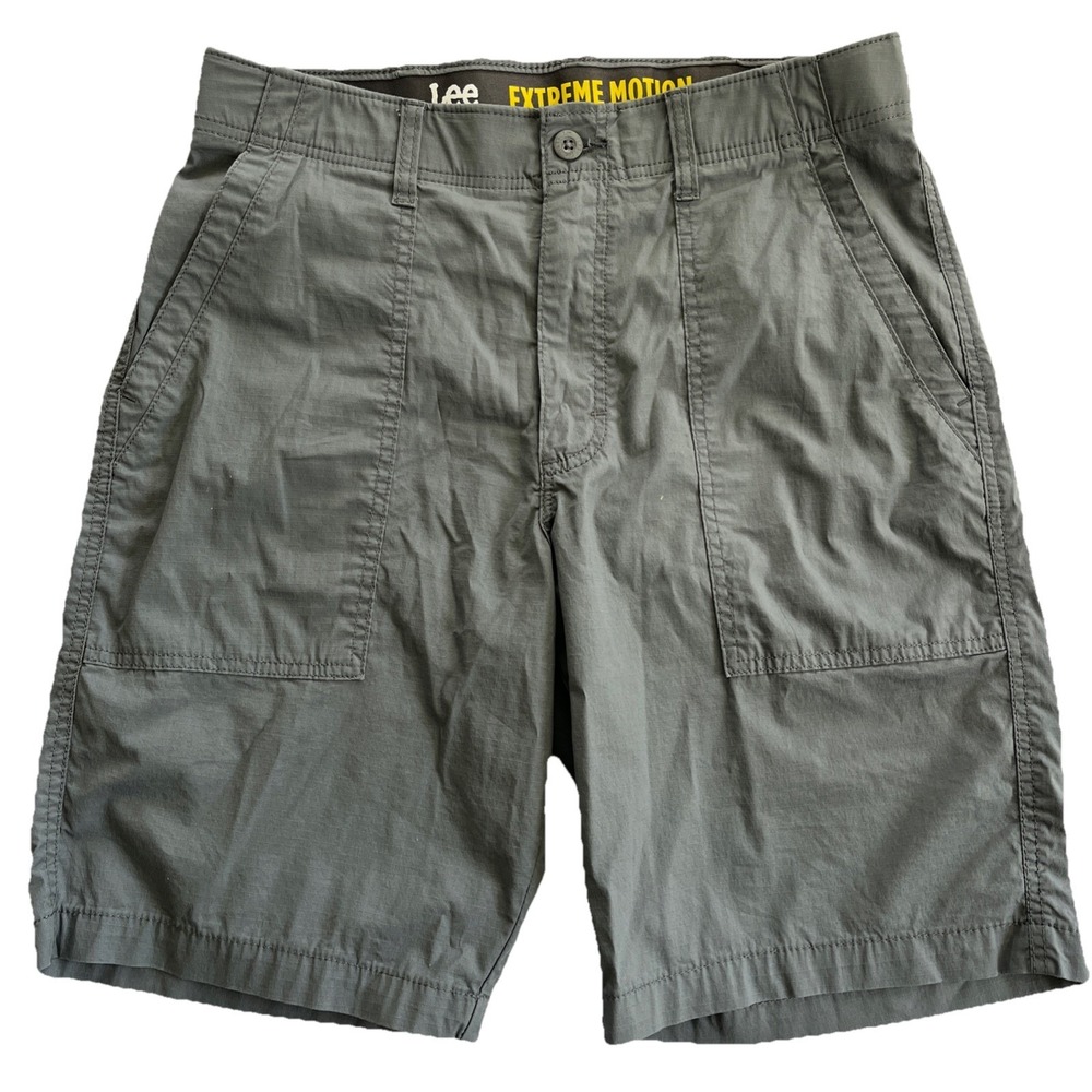 LEE MENS Cargo SHORTS GRAY 32 Extreme Motion Performance Series Work Utility